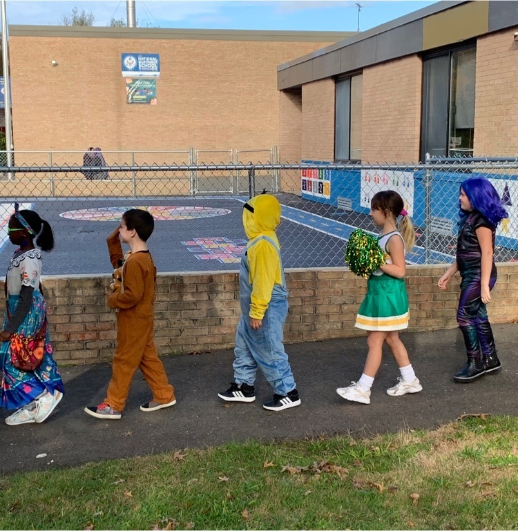 students in costumes