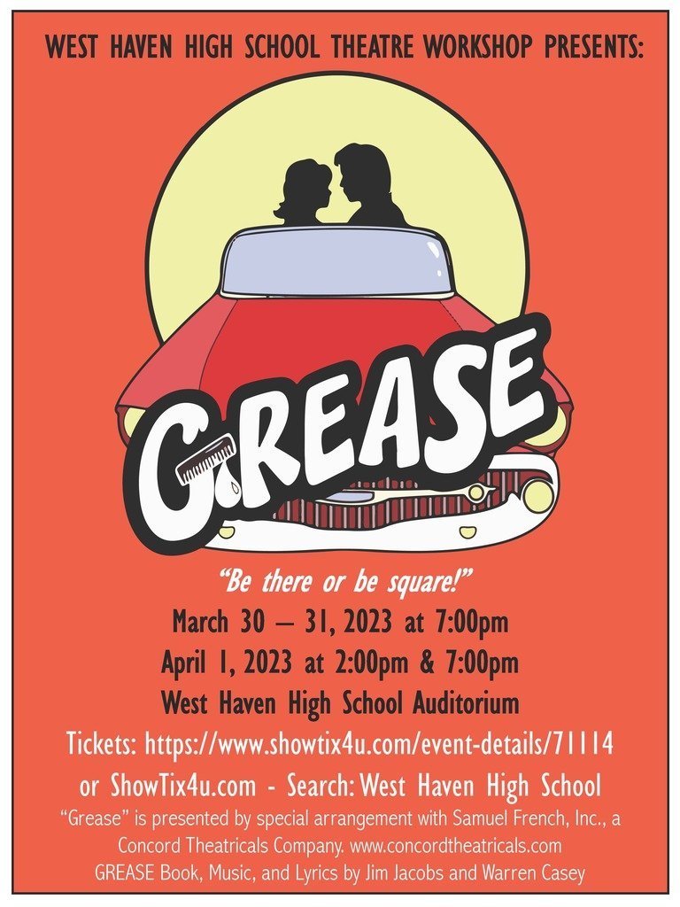promotional flyer for Grease