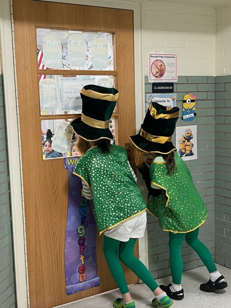 students dressed as leprechauns